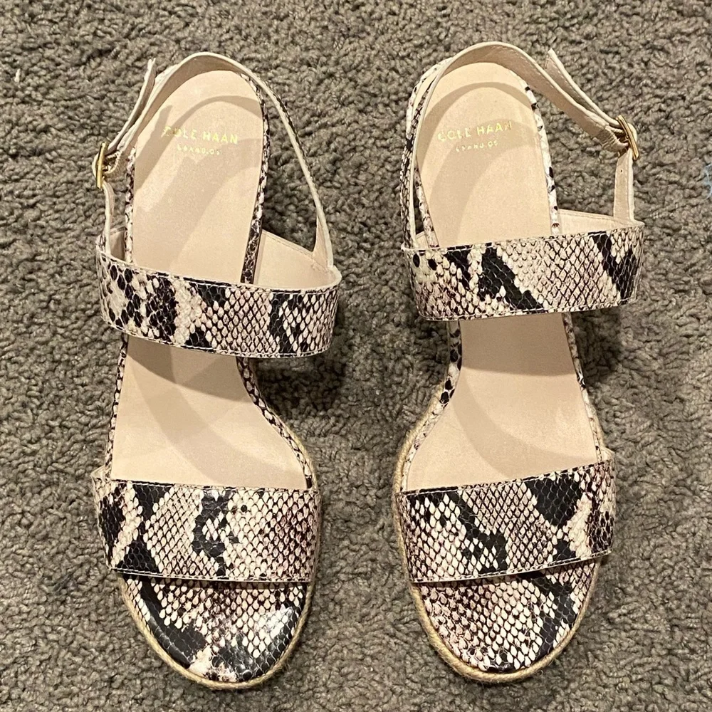 Cole Haan Faux snakeskin wedges